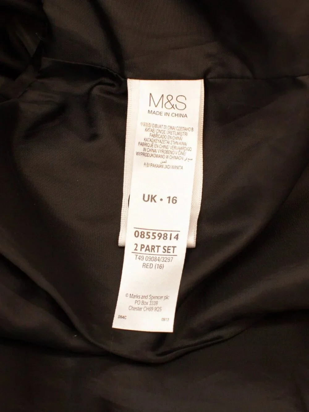 M&S UK 16 US 12 Red Trench Coat Belted Classic Jacket